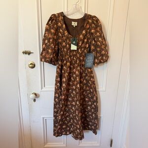 Tuckernuck Floral Puff Sleeve Midi Dress